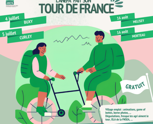 Les ANEFA de BFC présentent lors de 4 étapes du Tour de France : venez nous rencontrez au village agricole !